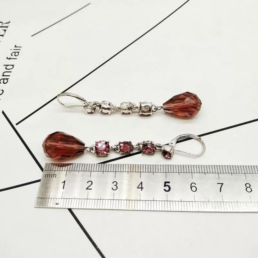 150pcs 4x6mm Teardrop Crystal Glass Beads for Jewelry Making, Faceted Vertical Hole Teardrop Glass Spacer Beads for Wind Chimes Bracelet Earring Necklace DIY Craft(Silver)