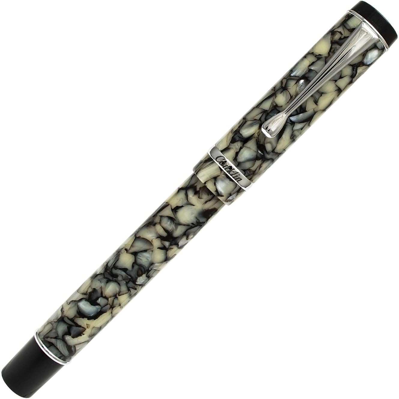 Conklin Duragraph Fountain Pen Cracked Ice - Medium Nib, Timeless Design for Everyday Writing, Premium Craftsmanship