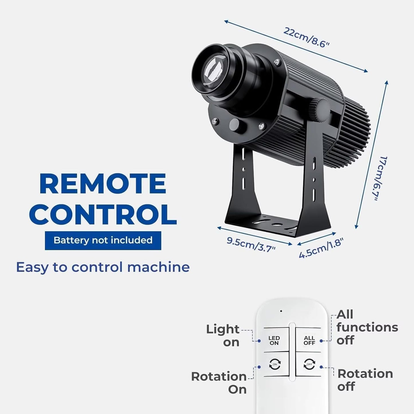 GOBO Projector Custom Logo Projector Lights for Store Business or Outdoor Wall Street Waterproof Ip67 HD Led for Shop Advertising and Wedding (110W)