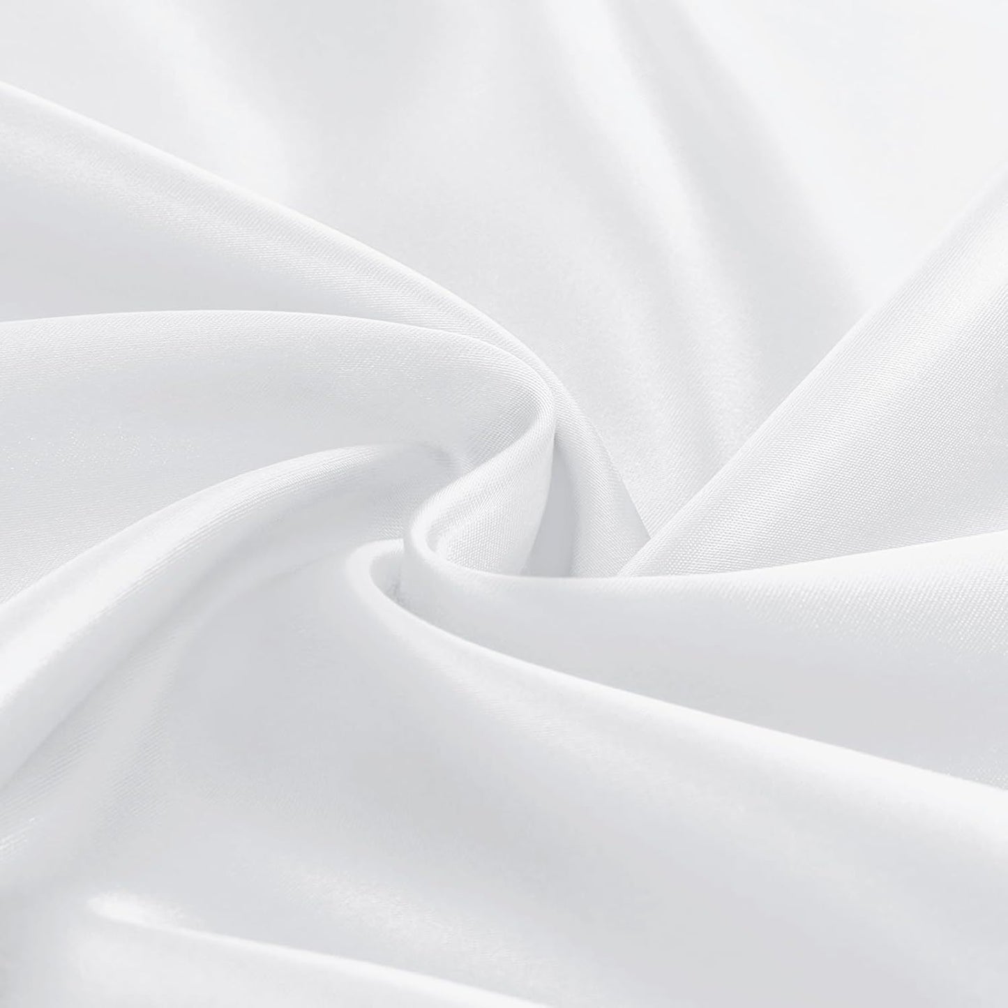 KKJIAF 1 Pack Round Table Cloths 90 Inch, White Overlay Round Satin Table Cover, Silky Satin Dining Tablecloths for Wedding Buffet Parties Banquet Decoration