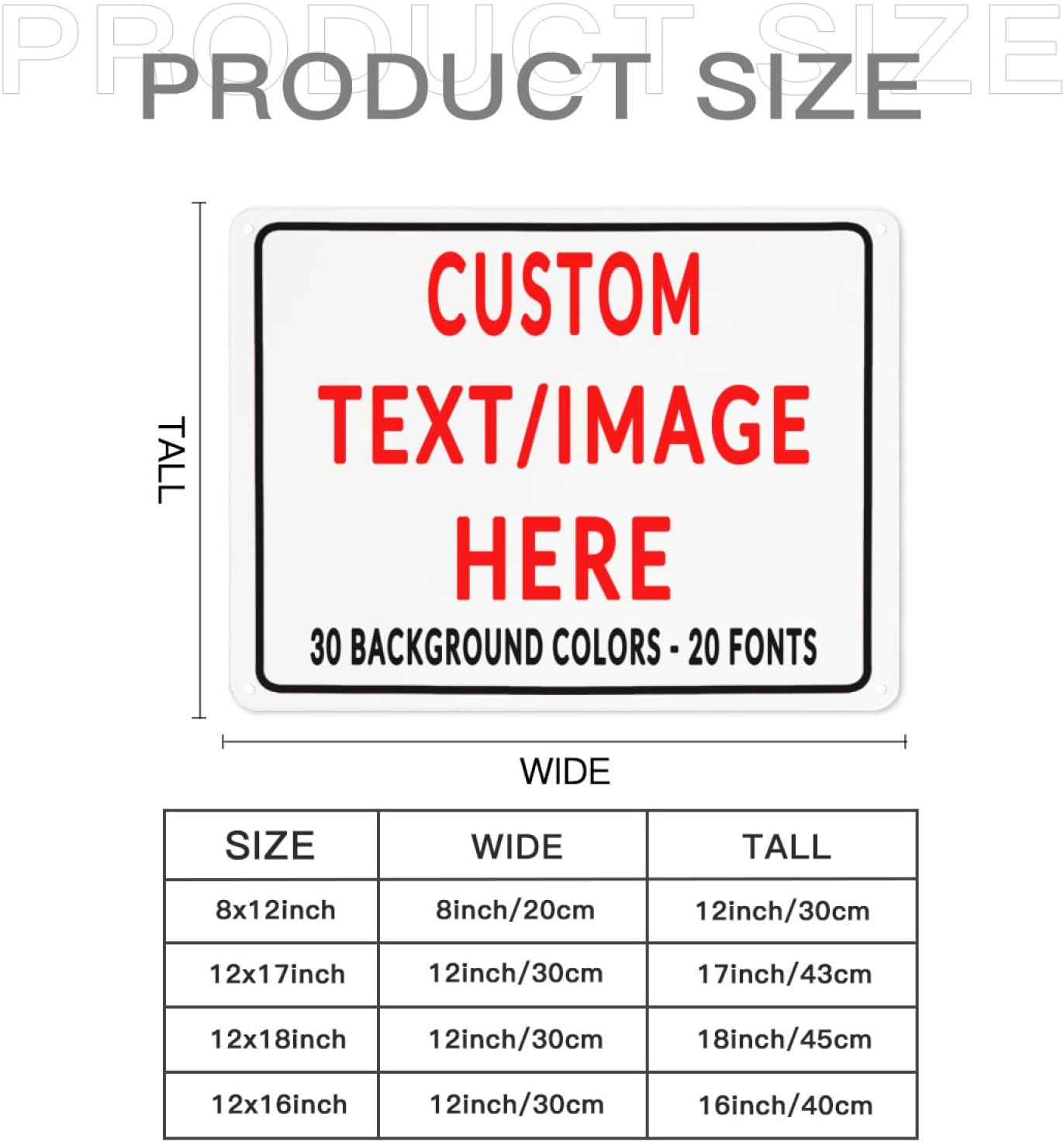 Custom Sign Personalized Custom Metal Sign, Customize For Office, Business, Workplace, Office, Home, Delivery Signs 12x17
