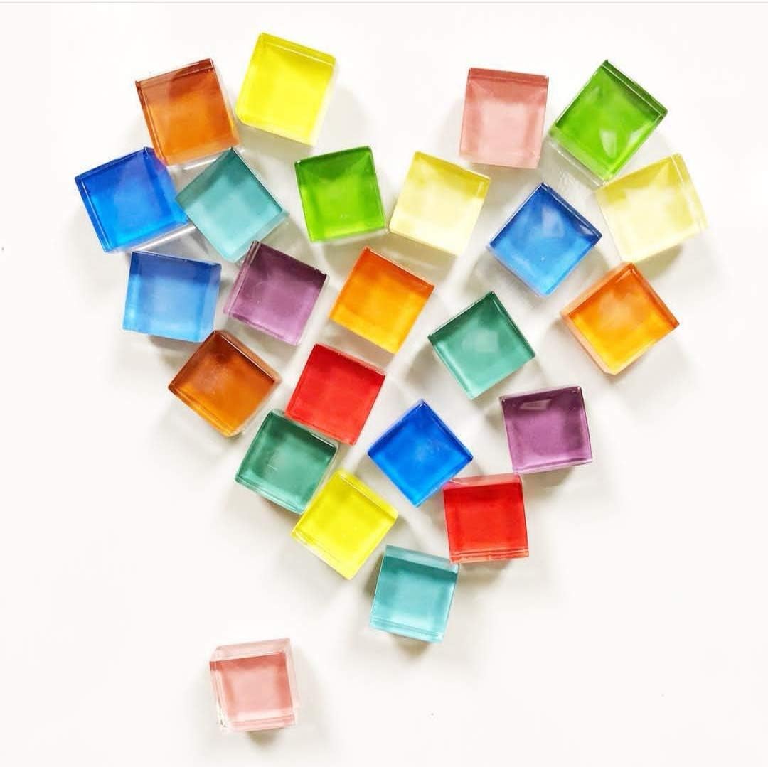 48 Refrigerator Magnets Cute Fridge Magnets for Whiteboard, Locker | Colorful Magnets Glass Decorative Magnets for Office Kitchen (24 x 2)