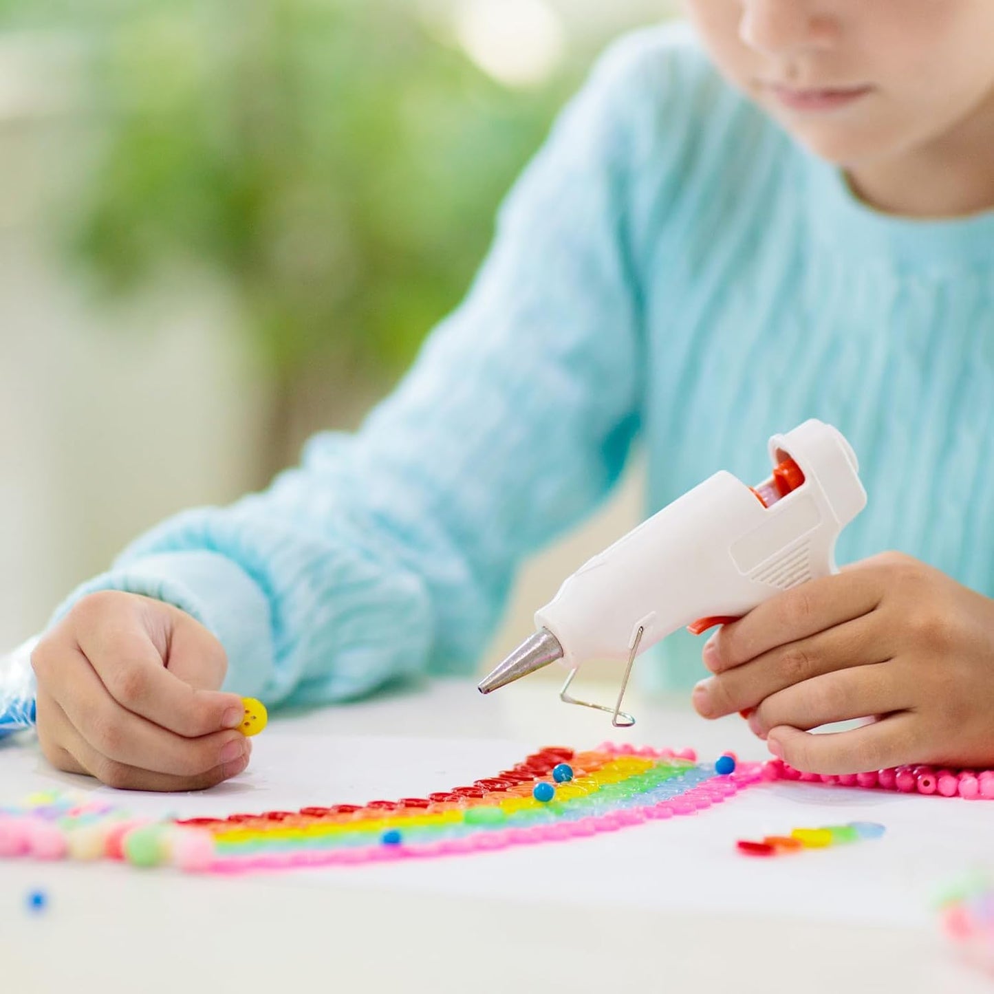 HARFINGTON 10pcs Hot Glue Sticks 0.43" Dia x 9.84" Long EVA Mini Hot Melt Adhesive Glue Stick for Hot Melt Gun Wood Plastic Glass Flowers Fabrics Foam, Pink
