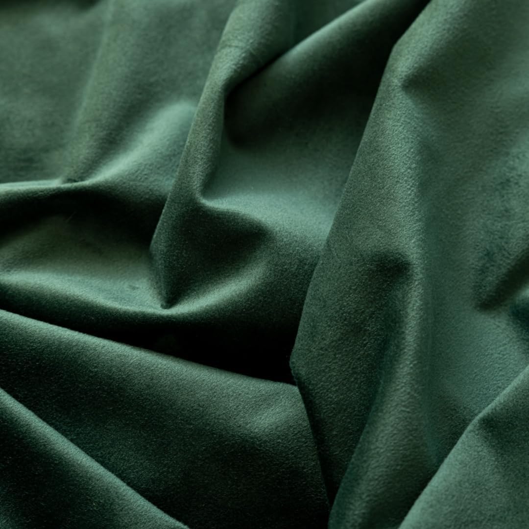 F-CHU Luxury Green Tablecloth Thickset Velvet Tablecloth with Beautiful Gold Tassels Table Cloth for Home Decor Wedding, Party, Banquet and Events 60x86-Inch