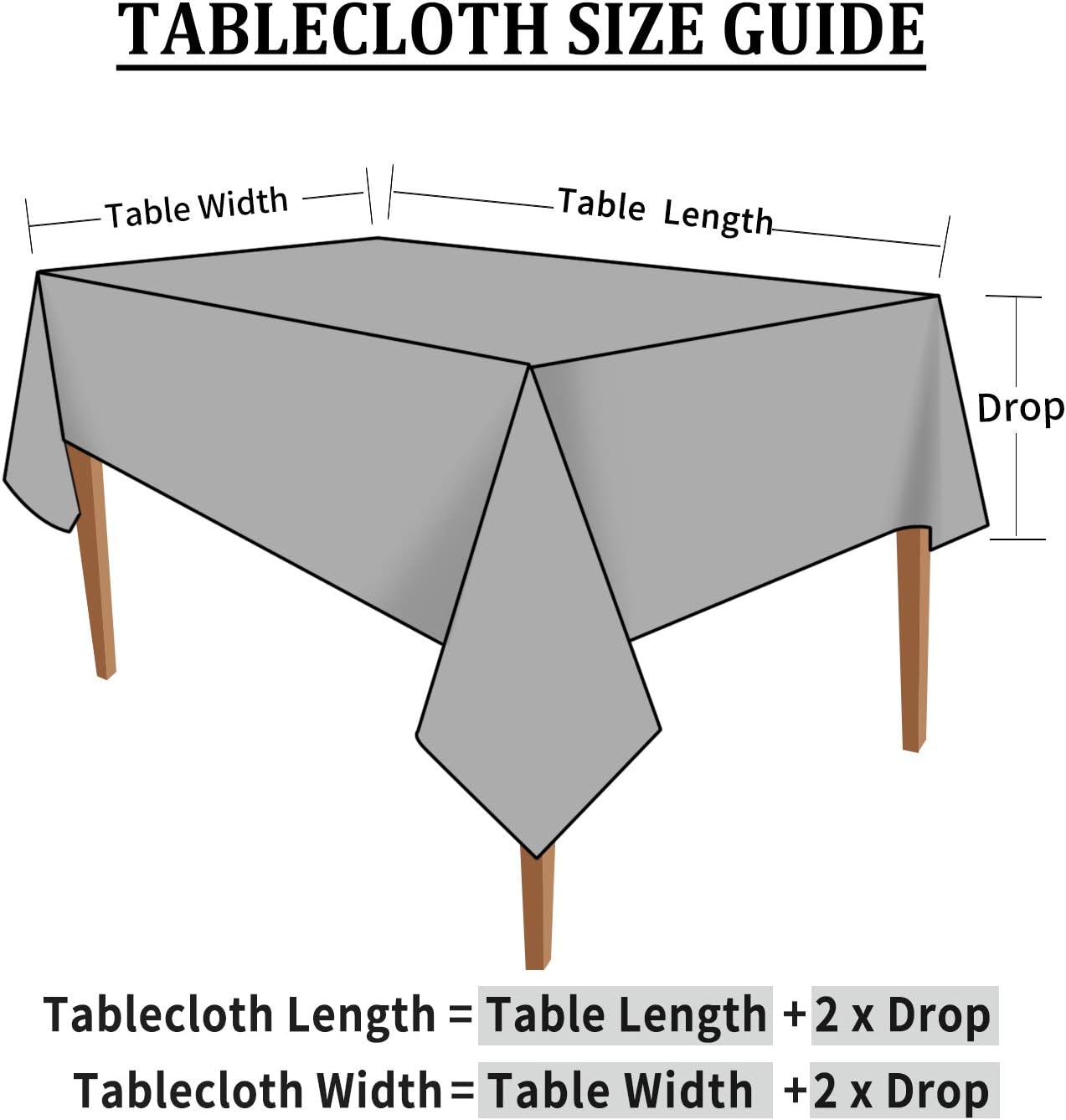Smiry Rectangle Table Cloth, Waterproof Heavy Duty Vinyl Tablecloths, Wipeable Washable Table Cover for Kitchen and Dining Room (Brown, 60" X 120")
