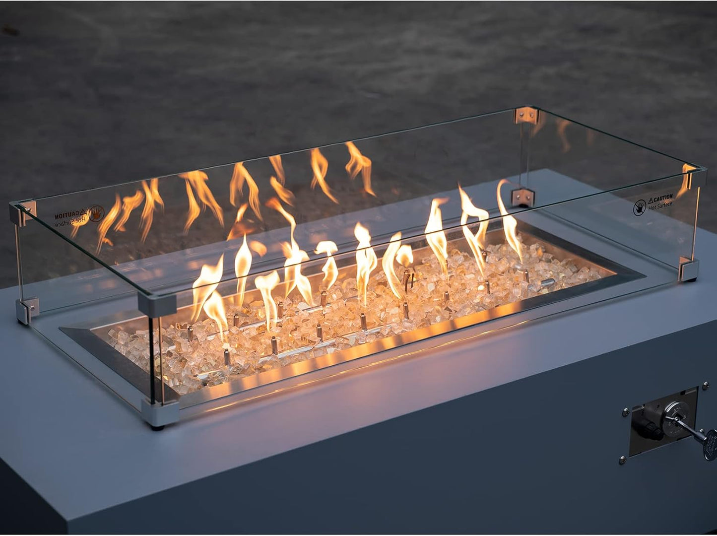 Stanbroil 10-Pound Fire Glass - 1/2 inch Reflective Tempered Fire Glass for Fireplace Fire Pit, Gold Reflective
