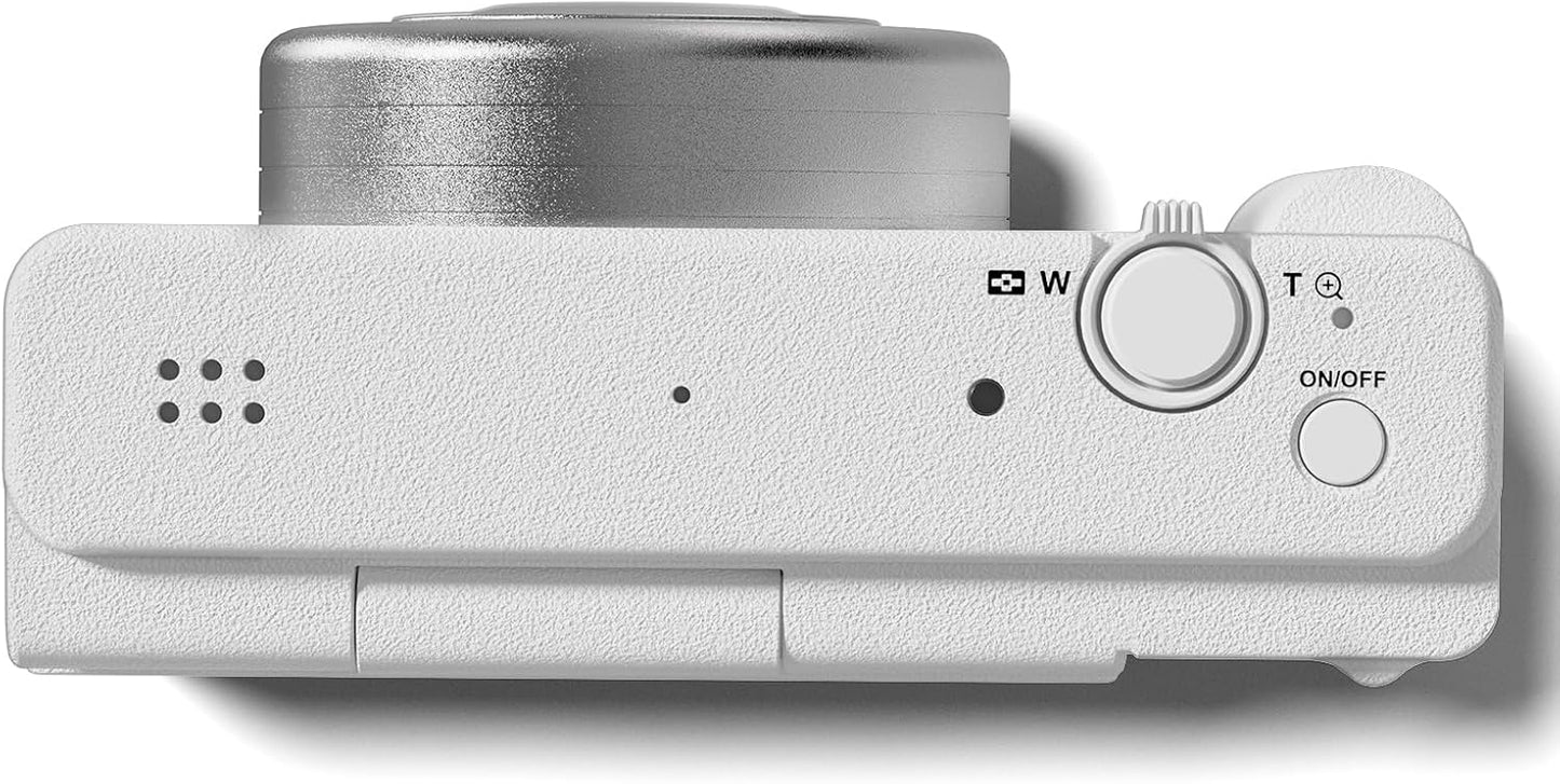 2K Digital Camera with 48MP Multi-Filter 16X Zoom Anti Shake, 3" LCD Screen Compact Vlogging Camera with 32G SD-Card, White