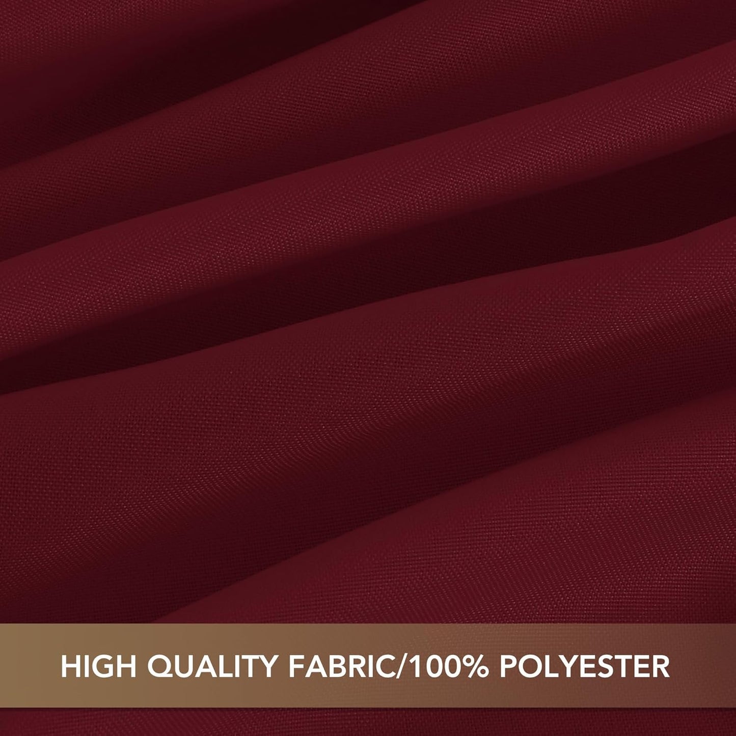 sancua Square Tablecloths 54x54 Inch Burgundy, 2 Pack - Fabric Table Cloth for Square or Round Tables, Washable Polyester Table Cover for Christmas Dinner, Holiday Party, Decorative Display Tables