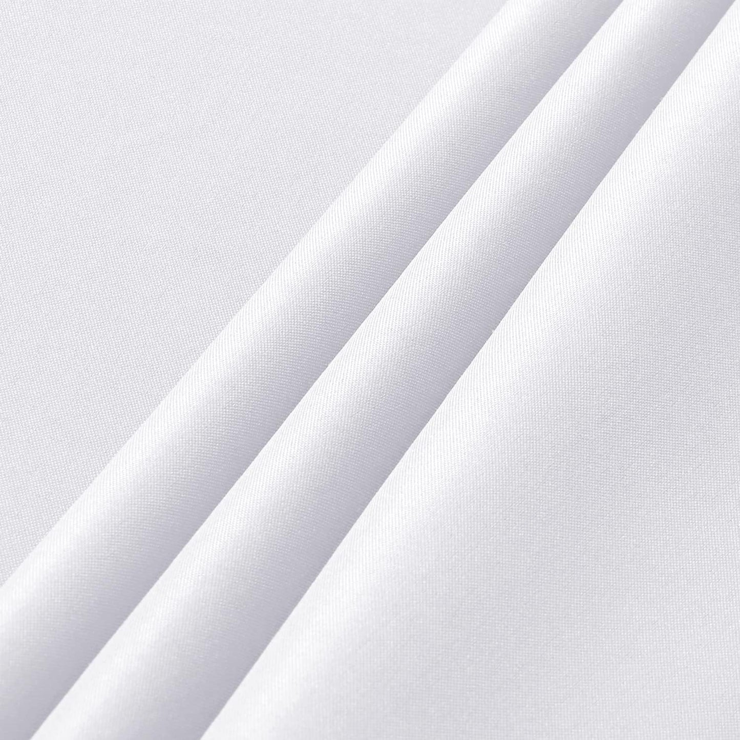 sancua 2 Pack White Tablecloth 60 x 120 Inch, Rectangle 8 Feet Table Cloth - Stain and Wrinkle Resistant Washable Polyester Table Cover for Dining Tables, Buffet Parties and Camping