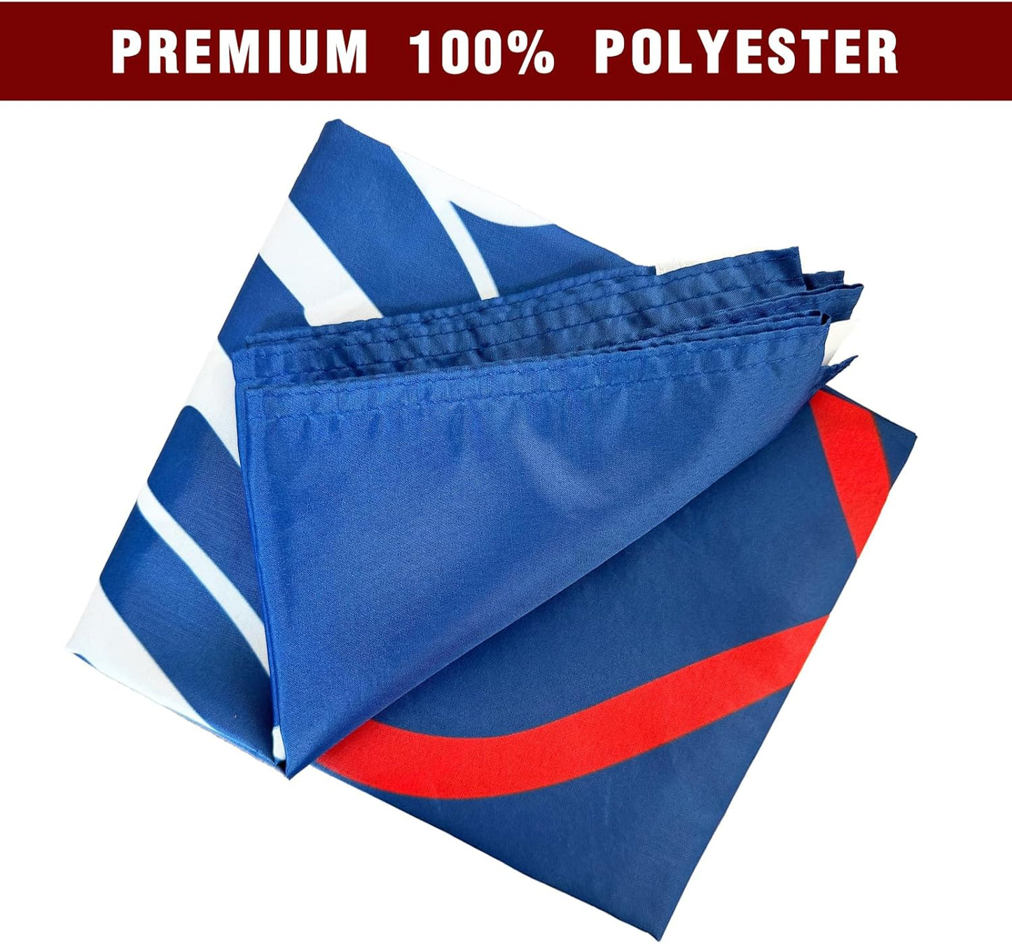 Just Married Flag Banner Outdoor Indoor Decoration Flag 3x5 FT Double Stitched Polyester with Brass Grommets (Blue)