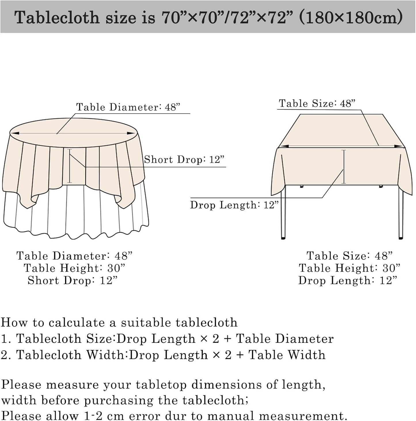ShinyBeauty Square Tablecloth 72x72-Inch Sequin Tablecloth Overlay Rose Gold Table Cover Sequined Table Cloths for Wedding Rose Gold Shimmer Tablecloth Linen Square Overlay for Cocktail/Cake