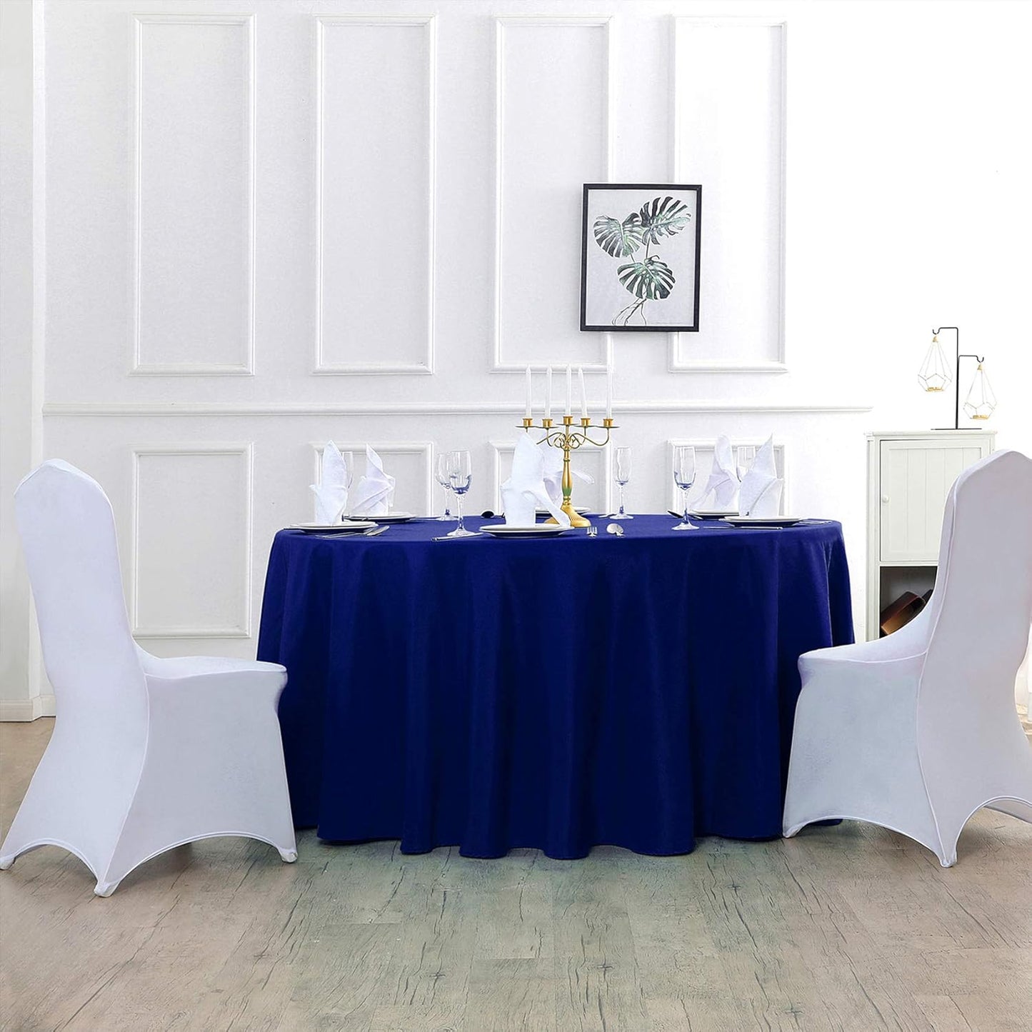 70 inch Round Tablecloth Washable Polyester Table Cloth Decorative Table Cover for Wedding Party Dining Banquet(70 inch,Roya Blue)