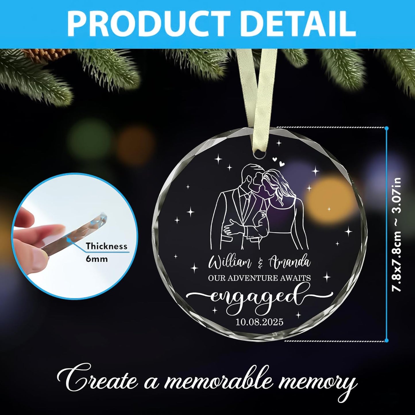 Personalized The Year We Became Mr & Mrs Christmas Ornament- Wedding Gifts For Newlywed Couple, Bride And Groom - Wedding Gifts for Couples 2025, Bridal Shower Ornaments