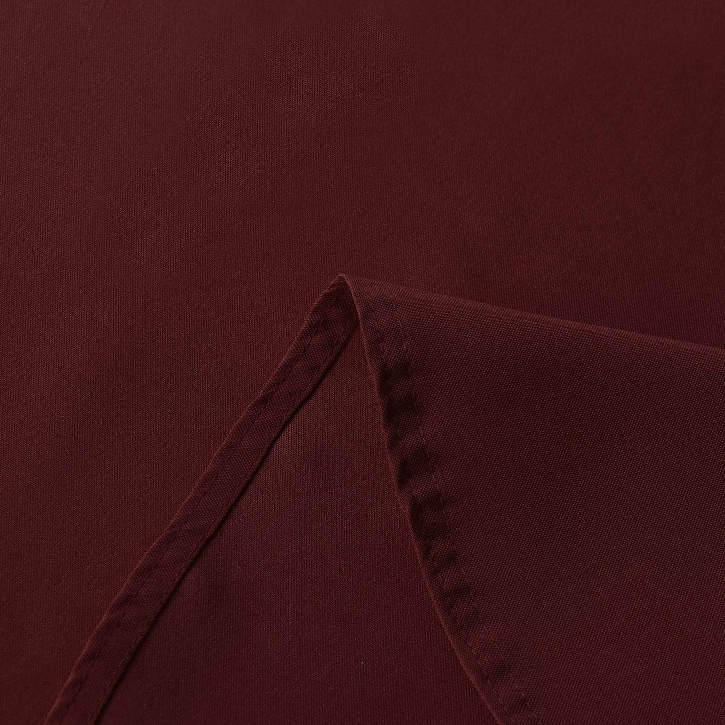 sancua Round Tablecloth - 90 Inch - Water Resistant Spill Proof Washable Polyester Table Cloth Decorative Fabric Table Cover for Dining Tables, Buffet Parties and Camping, Burgundy