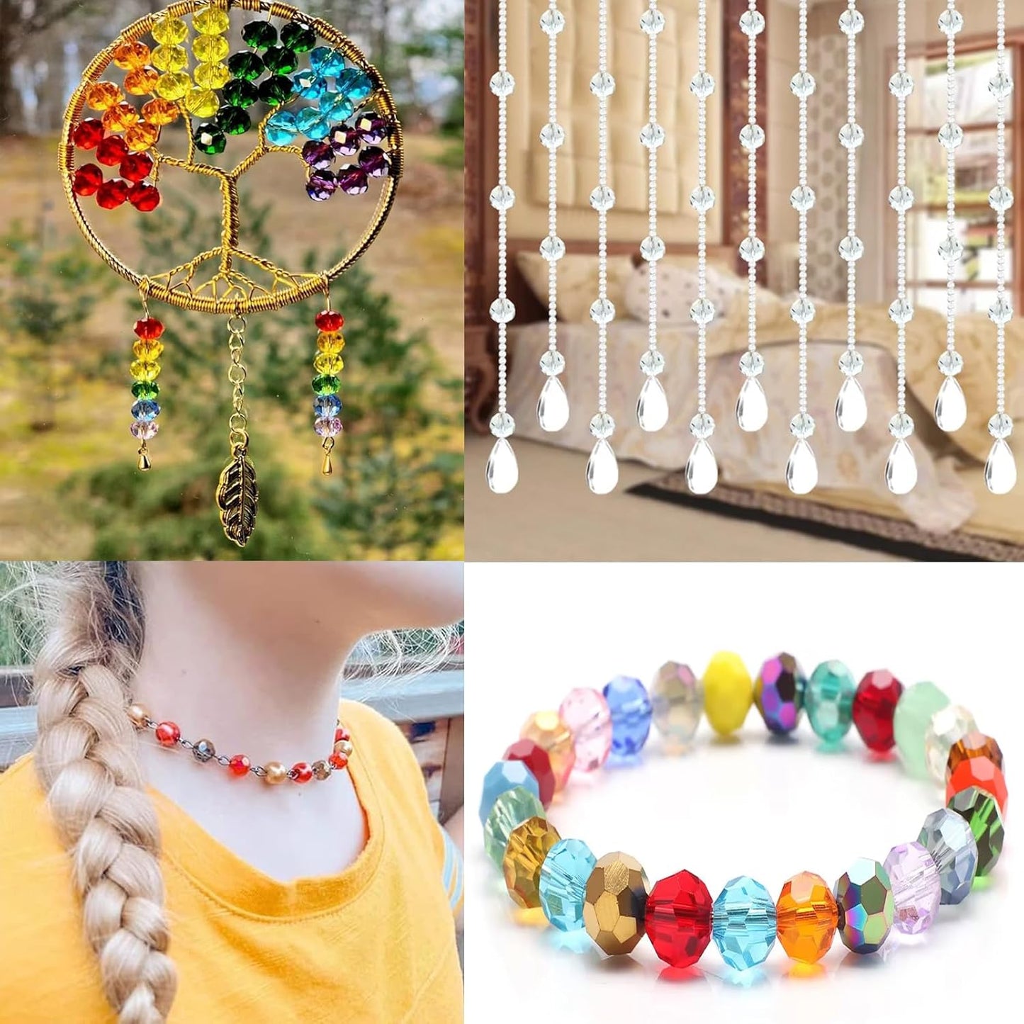 100PCS 8MM Crystal Glass Beads for Jewelry Making Pink Series Rondelle Facted Crystal Glass Beads for Bracelet Making Round Glass Spacer Beads for DIY Crafts Wind Chimes Suncatchers