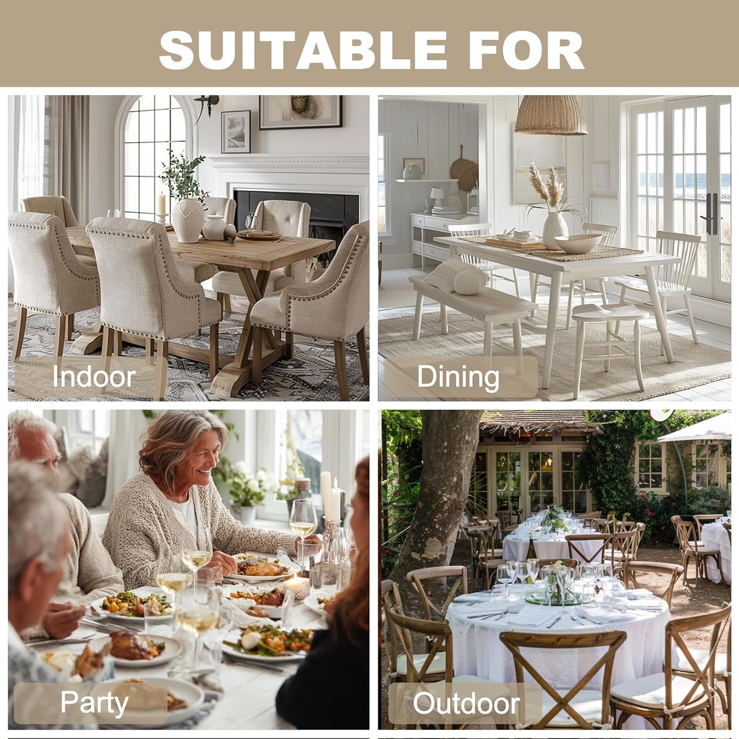 Hiasan Faux Linen Rectangle Tablecloth - Wrinkle and Stain Resistant Washable Table Cloth for Kitchen Dining Room Holiday Table Cover for Party Dinner, Black, 60 x 102 Inch