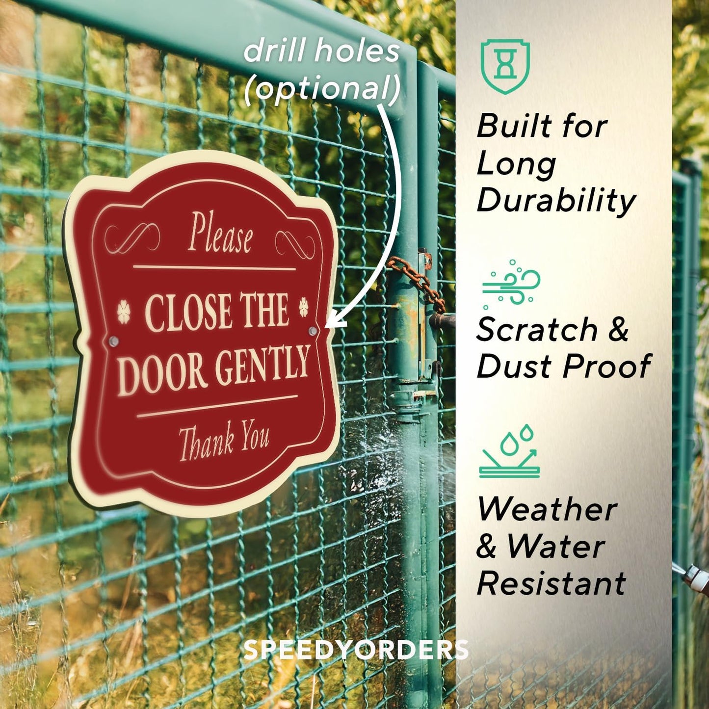 Custom Decorative Outdoor Metal Sign - Personalized Aluminum Driveway Sign, Waterproof, Made In USA - Design 3 Red Brick 24x18 In