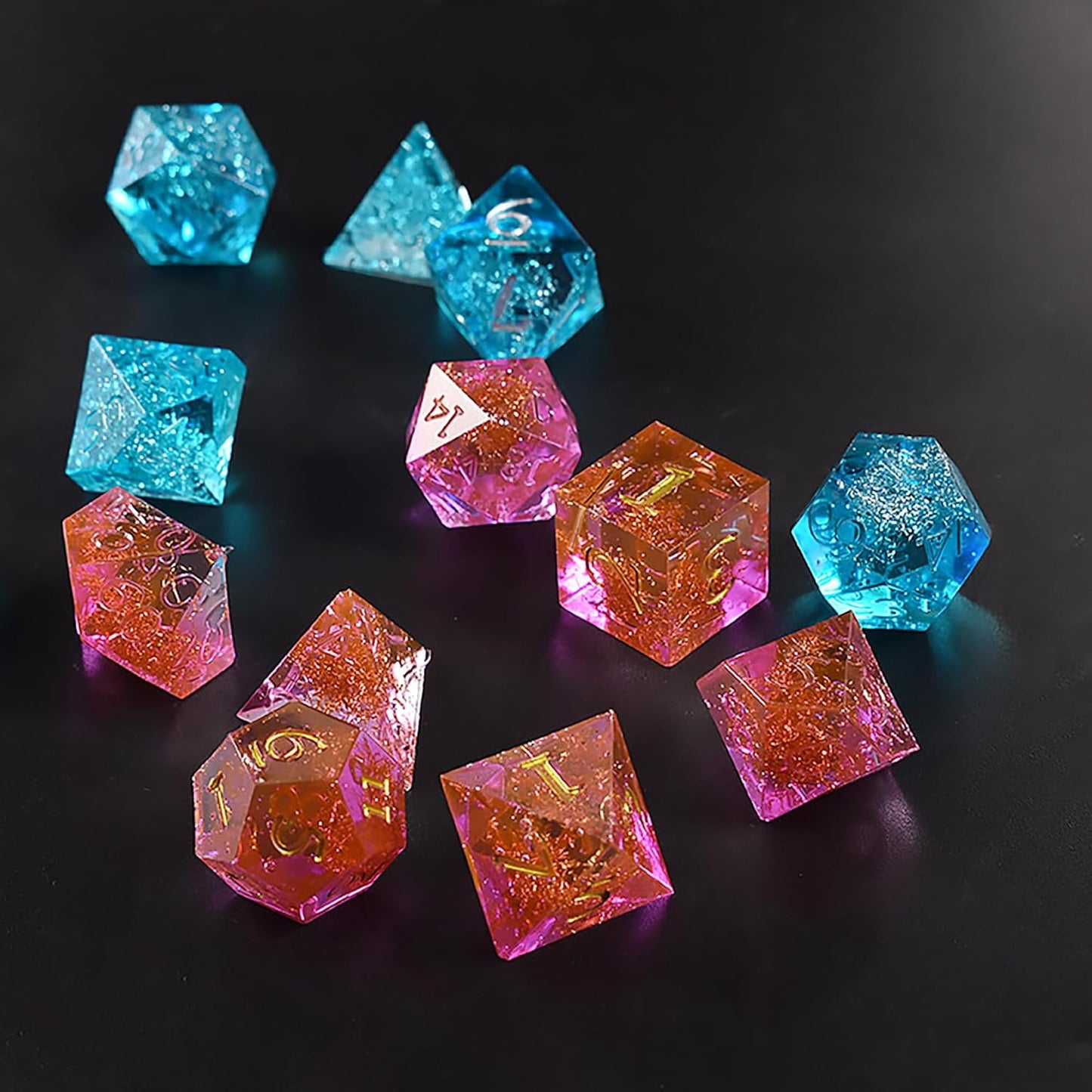 7 Cavities Dice 3D Silicone Mold for Resin Casting - Candle Making & Jewelry Crafting
