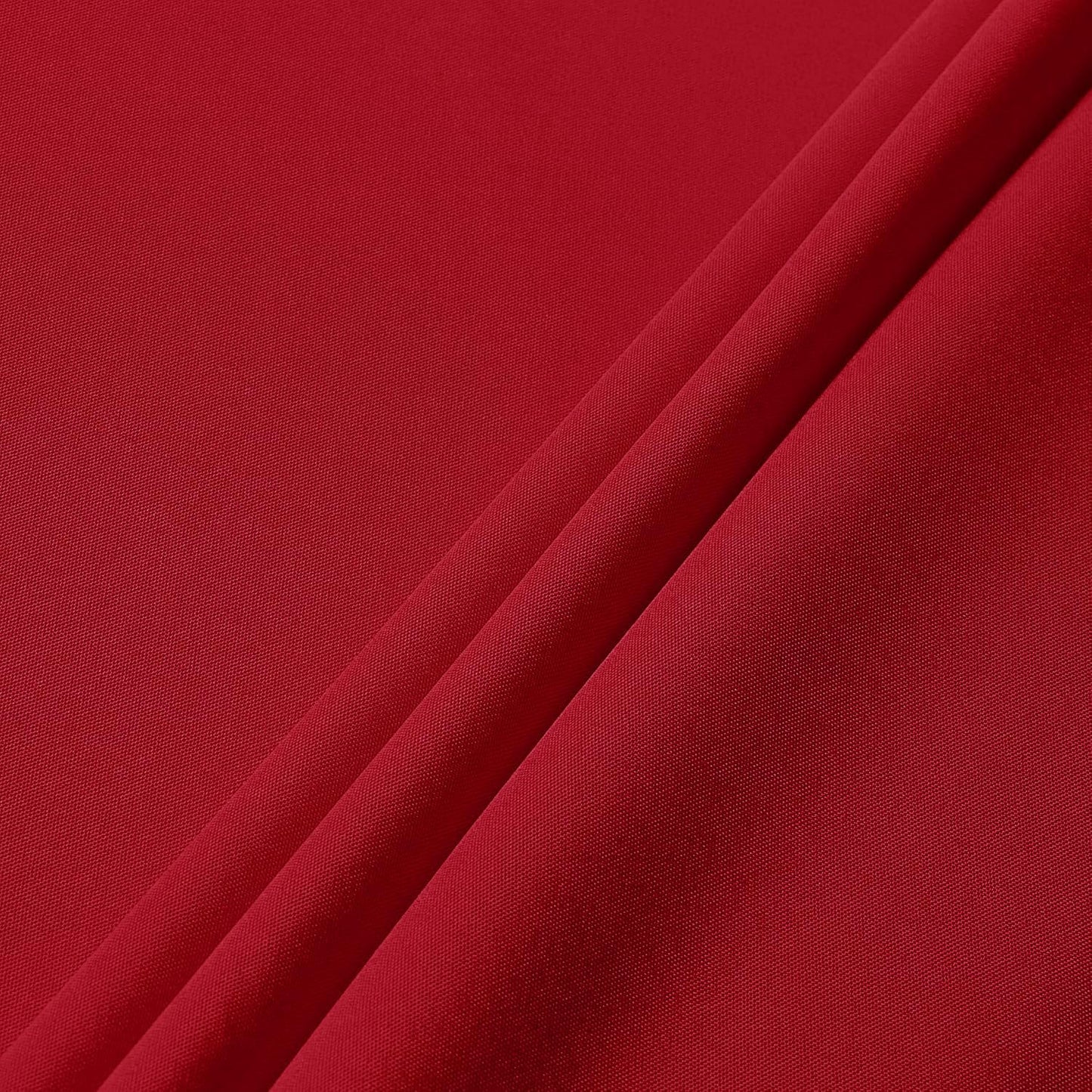 sancua Round Tablecloth - 48 Inch - Water Resistant Spill Proof Washable Polyester Table Cloth Decorative Fabric Table Cover for Dining Tables, Buffet Parties and Camping, Red