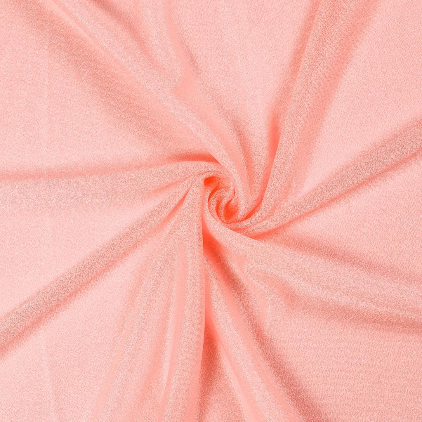 VDS Pack of 2 Panel (30 Inch X 40 Feet) Wedding Arch Draping Fabric Sheer Chiffon Fabric Drapery for Wedding Ceremony Reception Swag Backdrop Canopy Chuppah ARBO Altars Decoration (Peach)