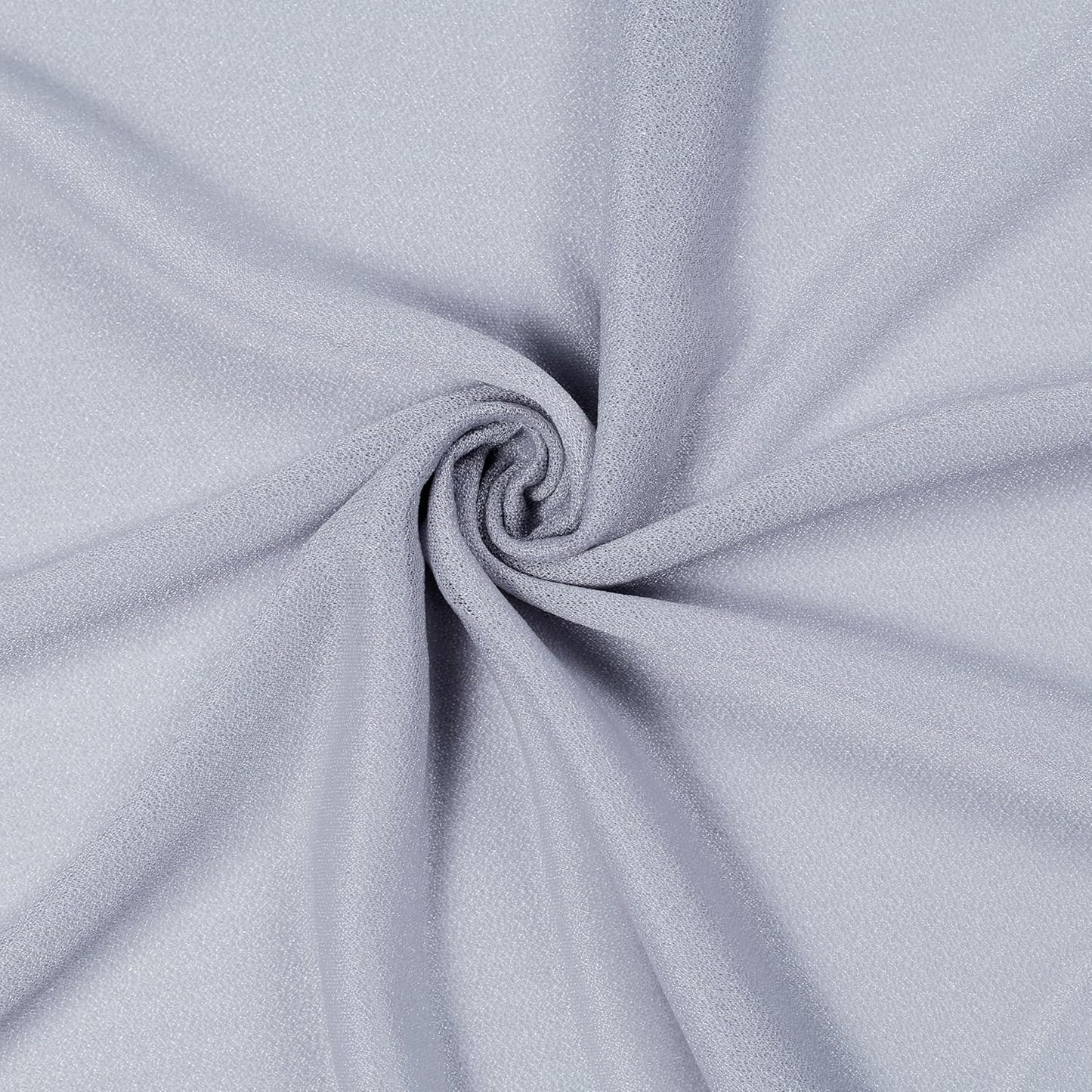 VDS Pack of 1 Panel (30 Inch X 30 Feet) Wedding Arch Draping Fabric Sheer Chiffon Fabric Drapery for Wedding Ceremony Reception Swag Backdrop Canopy Chuppah ARBO Altars Decoration (Cool Grey)