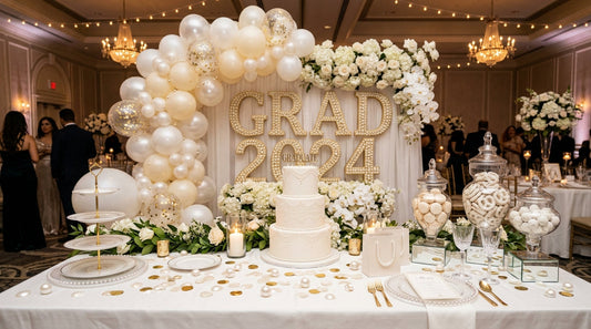The Best Pearl White Decor Accents for a High-End Graduation Party