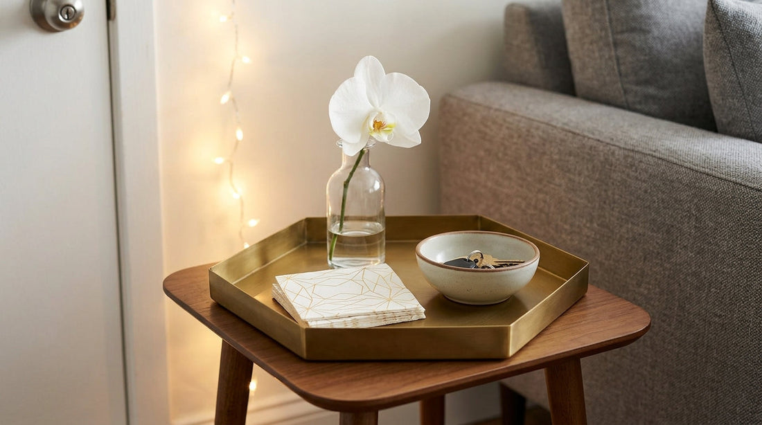 How to Use Decorative Trays to Organize a Small Party Space