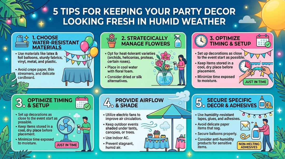 5 Tips for Keeping Your Party Decor Looking Fresh in Humid Weather