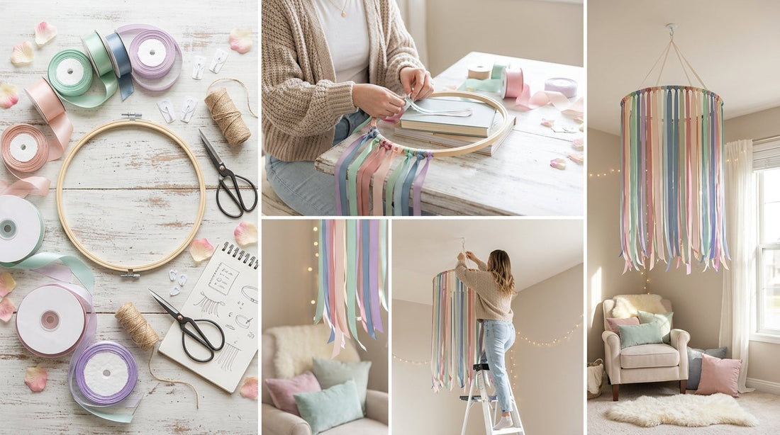 How to Use Hanging Ribbons to Create a Whimsical Ceiling Display