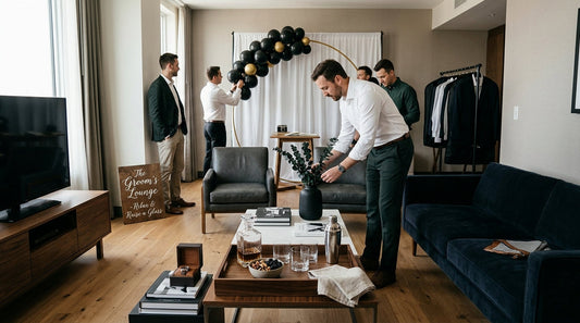 The Minimalist’s Guide to Styling a Chic Groom’s Lounge