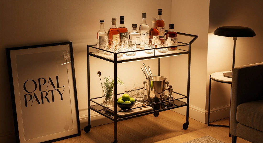 How to Style a Minimalist Bar Cart for a Sophisticated Drink Station