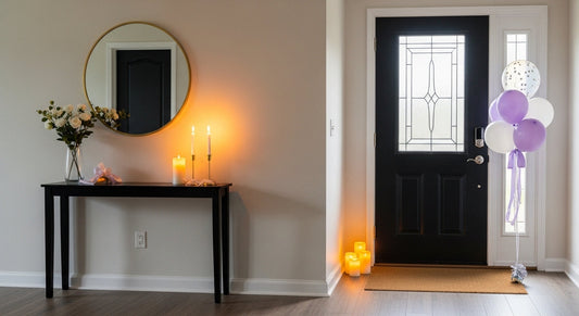 Easy Entryway Decor That Sets the Party Mood Instantly