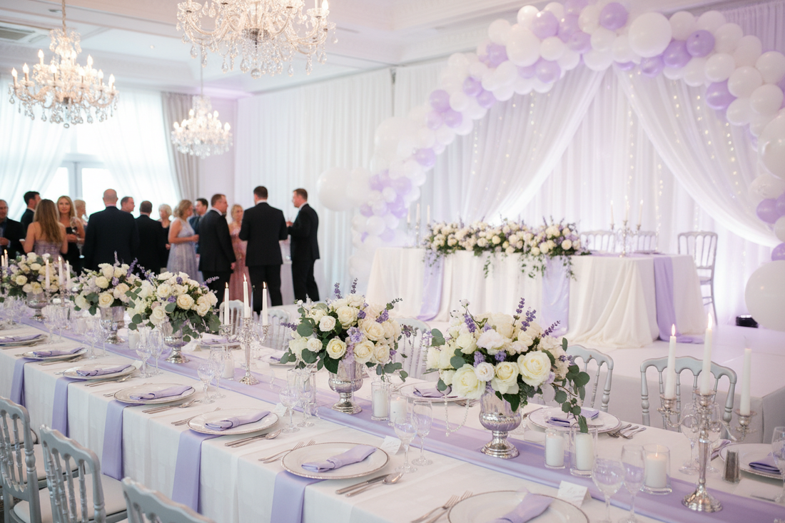 How to Create an Elegant Party Atmosphere with Pearl White and Light Purple Decor