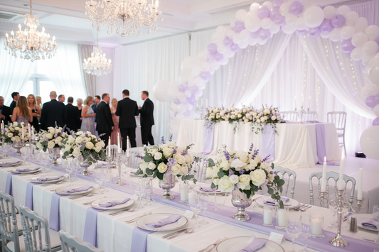 How to Create an Elegant Party Atmosphere with Pearl White and Light Purple Decor