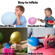 AFTERLOON® Biodegradable Balloons 50 pcs Pearlized Caribbean Blue 10 Inch, Pearlescent Thickened Extra Strong Latex Helium Float, for Baby Gender Reveal Garland Wedding Birthday Party Decorations