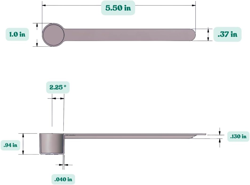 9 mL (9 CC) Long Handle Scoop for Measuring Coffee, Pet Food, Grains, Protein, Spices and Other Dry Goods (Pack of 100)