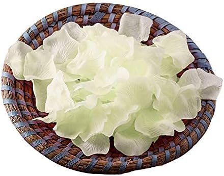 ocharzy 1000 PCS Rose Petals Fake Rose Petals for Romantic Night, Wedding Flower Decoration, Party, Events (Cream)