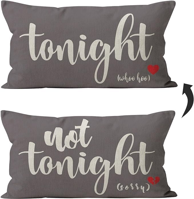 Mancheng-zi Bridal Gift,20x26 Pillow Cover,Bridal Shower Gifts,Funny Couples Reversible Linen Pillow Cover, Bachelorette Party Gifts,Bridal Gifts for Bride,Wedding Gifts for Bride(Gray), Grey