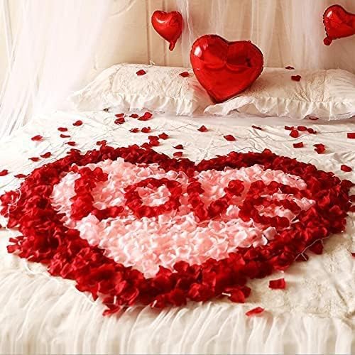 ocharzy 1000pcs Separated Champagne Like Pink, Rose Petals for Romantic Night,Wedding,Proposal Anniversary Flower Decorations