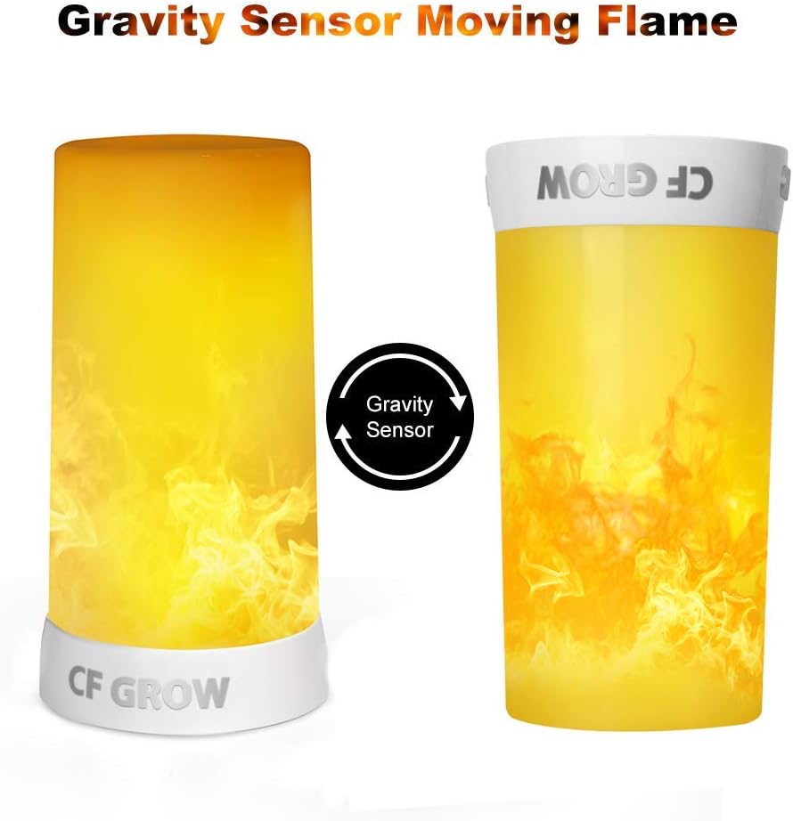 LED Flame Light, Flame lamp Candles Fire Lanterns Outdoor Hanging Lamps,USB Rechargeable Waterproof Dimmable 4 Modes Lantern,Outdoor Flickering Light Bulb with Gravity Sensing Effect&Magnetic Base