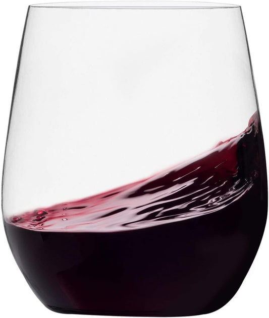 Munfix Plastic Stemless Wine Glasses 48 Pack, Disposable 12 Oz Clear Plastic Wine Cups Shatterproof Recyclable and BPA-Free