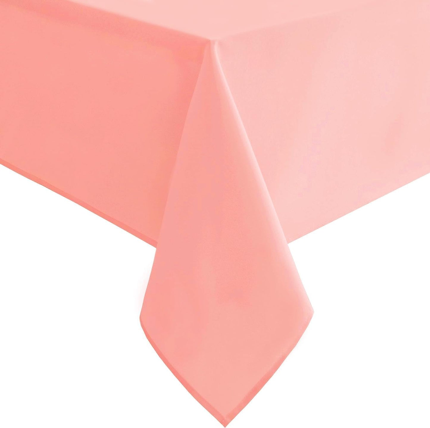 Hiasan Waterproof Tablecloth Rectangle - Washable Fabric Table Cloth for Dining Room Kitchen Birthday Party and Outdoor Use, Rose Pink, 70 x 108 Inch