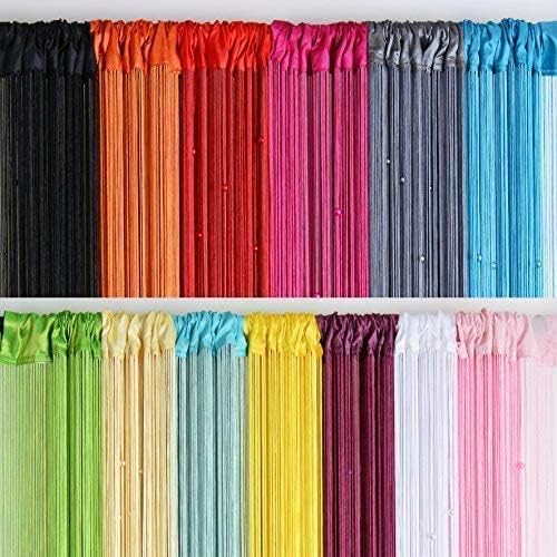 Beaded Doorway Curtain Door Beads Dense String Curtains Fringe Hippie Perfect for Wall Hanging Decor Room Divider Privacy Doors Window Closet Doorways Decorations (100x280cm,Beige)