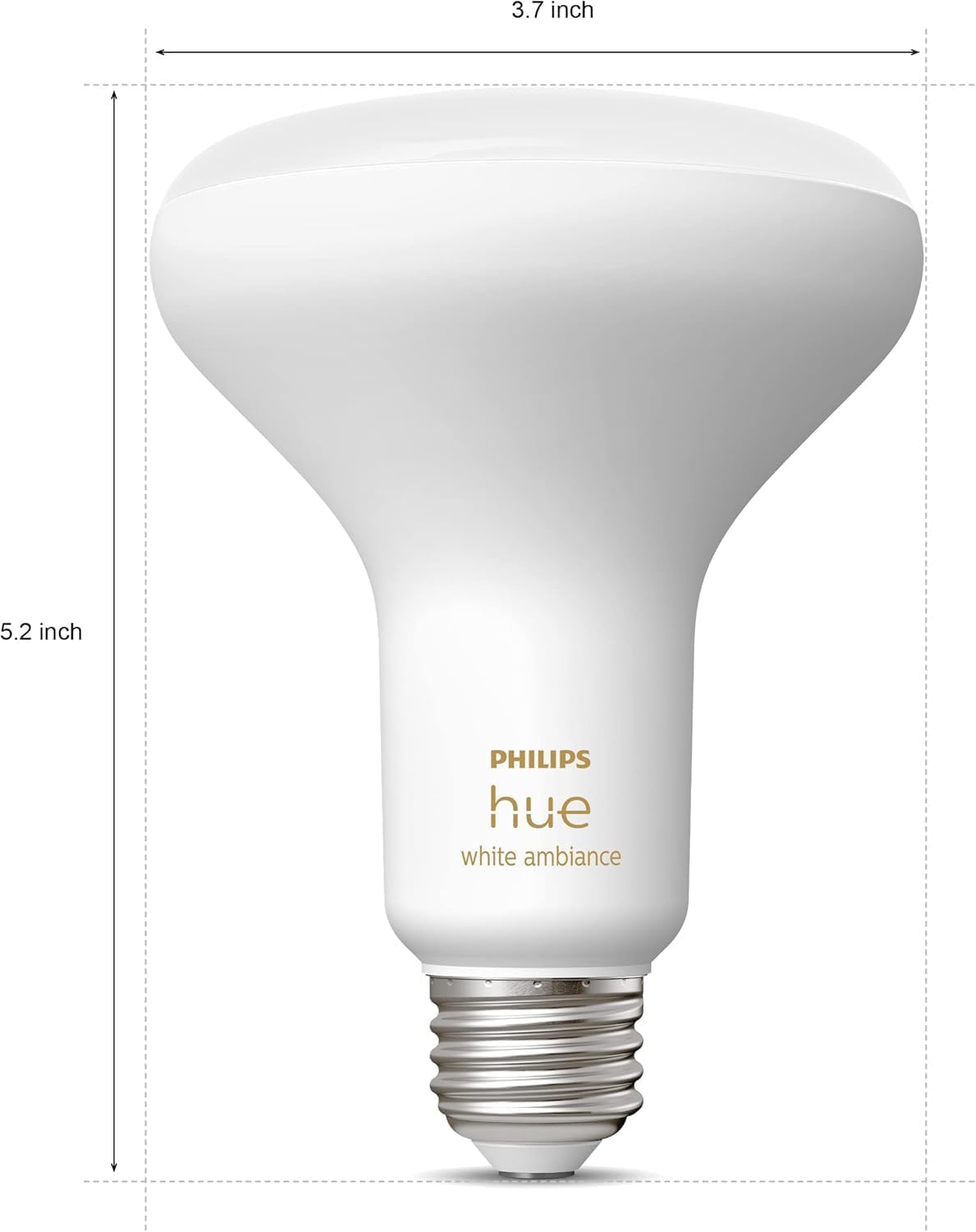 Philips Hue White Ambiance BR30 LED Smart Bulbs (Bluetooth Compatible), Compatible with Alexa, Google Assistant, and Apple HomeKit, 2-Pack