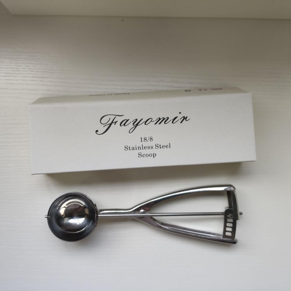 Cookie Scoop 1.5 Tablespoon, Small Cookie Dough Scoop, Cookie Scoops for Baking, Ice Cream Scoop, Selected 18/8 Stainless Steel for Making Cookie, Melon Ball, Ice Cream, Meatball