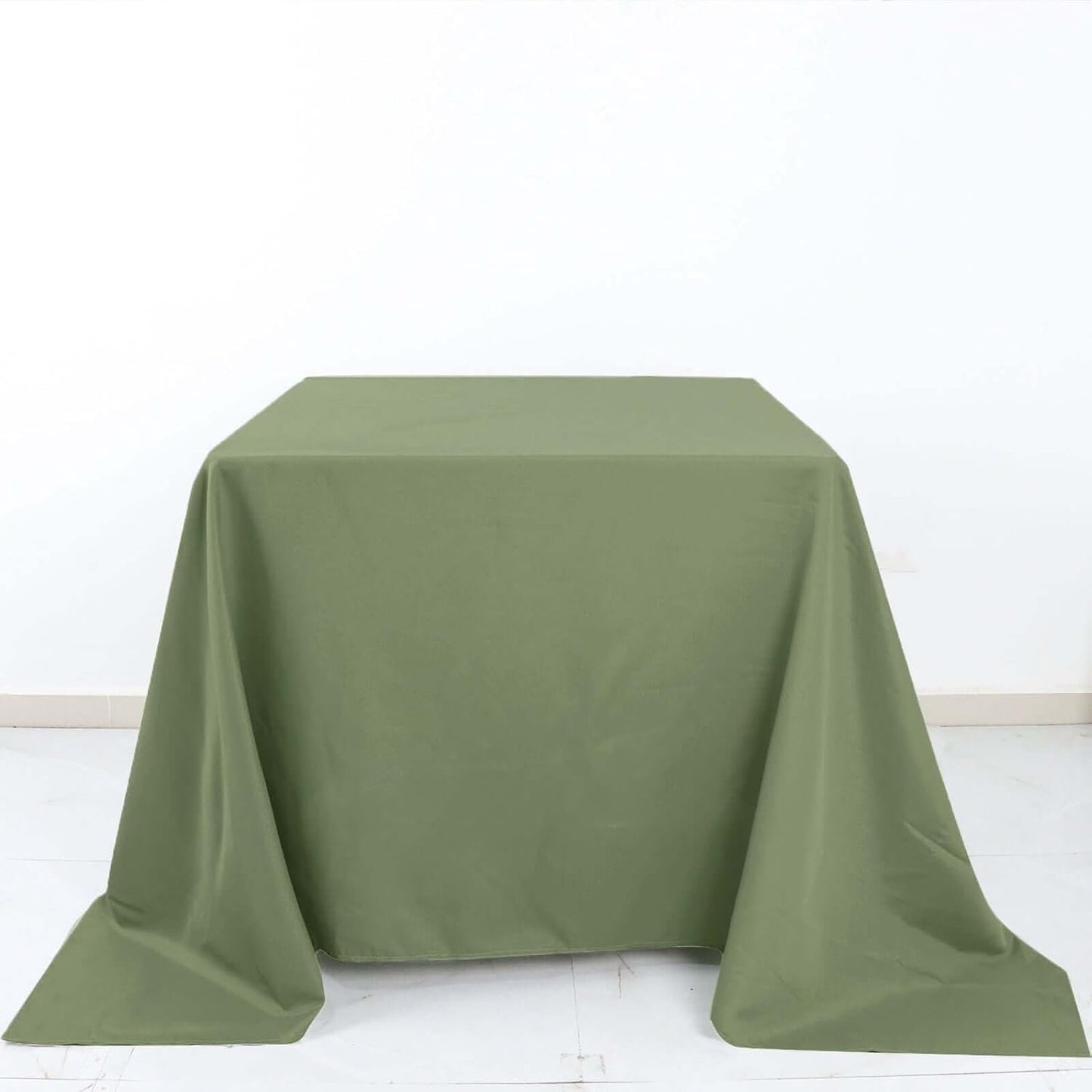 Efavormart 90" Eucalyptus Dusty Sage Wholesale Linens Polyester Square Linen Tablecloth for Kitchen Dining Catering Wedding Birthday Party Events
