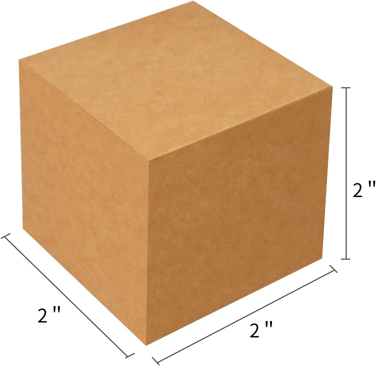 50 Pack Small Gift Boxes, 2x2x2 Favor Boxes Brown Paper Gift Boxes with Lids for Presents, Crafting, Cupcake Boxes, Gifts, Candy Boxes for Wedding Party Bridal Shower Baby Shower Favors