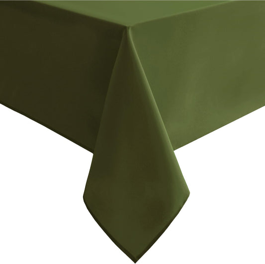 Hiasan Olive Green Rectangle Tablecloth - Waterproof Washable Polyester Fabric Table Cloth for Buffect Dining Birthday Party Wedding, 30 x 60 Inch