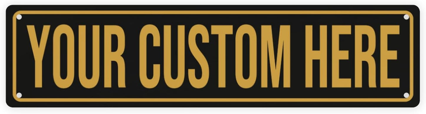 Custom Street Signs - Custom Metal Sign - Personalized Road Sign - 4"x16" - Minimalist Style - For Home, Office, Business & More