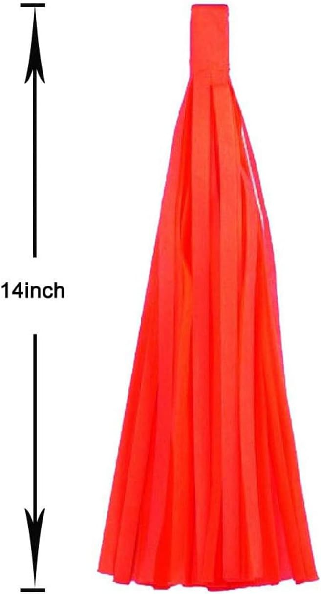 Aimto 20PCS Shiny Tassel Garland Tissue Paper Tassel Banner,Table Decor,Tassels Party Decor Supplies - Rose Gold,Peach Color,Light Pink,White